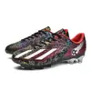 Zapatos de Fútbol Profesionales Cruzados para el Mundial para Hombres Adultos Ag Tacos Largos Césped Artificial Césped Sintético Zapatos de Deporte para Entrenamiento de Estudiantes