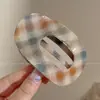 Pinza para el Cabello de Acetato de Alta Gama con Nácar, Pasador Plano Curvo Que No Lastima la Parte Posterior de la Cabeza, Pinza Grande para Peinados Recogidos, Accesorio para el Cabello de Pico de Pato
