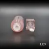 Material de Embalaje para Tubo de Brillo de Labios Rosa Semitransparente Tubo de Plástico Grueso Redondo Hecho a Medida Vacío para Brillo de Labios
