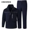 Conjunto de Roupa de Trabalho para Primavera e Outono para Homens, Roupa de Trabalho para Fábrica, Soldagem em Obra, Anti-Escaldante, Resistente à Sujeira, Reparo Automotivo, Roupa de Proteção do Trabalho 100% Algodão, Exterior