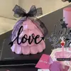 Bolo Dia dos Namorados Decoração Flecha Preta amor Acrílico Plug-in de Bolo Casal Confissão Decoração de Bolo