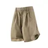 Pantalones Cortos Casuales Nanxia Unisex Verano Marca de Moda Estilo Ins Pantalones Frescos de Lino Sueltos Versátiles Pantalones de Pierna Recta