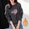 Sudadera Casual Versátil de Moda para Mujer Otoño e Invierno 2026 Nuevo Estilo Holgado Perezoso de Moda Top de Manga Larga