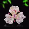 Nova Broche de Flor Exquisita de Zircônia Completa de Moda de Alto Padrão Acessório de Moda de Broche Elegante e Atmosférico