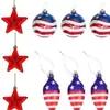 Decoraciones para el Día de la Independencia de América Bandera Americana Bolas Patrióticas Navideñas Colgante de Bola Patriótica del Día Nacional Americano