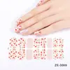 ZE Película de esmalte en gel impermeable estilo europeo y americano sin curado completo en gel, pegatina completa, contraste floreciente, primavera y verano, pegatina para uñas, papel de pegatina para uñas