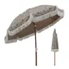 Sombrilla de Playa Personalizada con Borlas, Sombrilla de Jardín con Encaje, Sombrilla Parasol, Doble Propósito Impermeable y a Prueba de Sol, Productos de Exterior al por Mayor