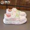 Sapatos Infantis HuiLi Tênis Esportivo Feminino 2026 Outono Novo Sapatos Infantis Respiráveis Para Meninas Pequenas Moda Casual Sapatos B
