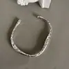Pulsera Geométrica de Grafiti Coreana y Japonesa de Plata S925 para Mujer, Moda Vintage Simple Gota de Agua Irregular Hip-Hop Joyería Trendy