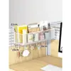 Cesta colgante de escritorio, un organizador colgante para habitaciones de residencia estudiantil, una caja de almacenamiento de sobremesa para material de oficina y un estante de almacenamiento para organizar tu espacio de trabajo