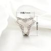 Hebilla creativa de moda para bufanda con perla y cristal galvanizado, hebilla cruzada hueca multiusos para chal, bufanda cuadrada hebilla para anudar bufanda