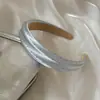 Diadema Ancha de Satén con Lunares Estilo Coreano para Mujer, Diadema de Corona Alta, Antideslizante, Suave con el Cabello, Accesorio para el Cabello para Verano
