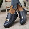 Zapatillas con Suela Gruesa para Aumentar la Altura para Mujer, Zapatos Slip-On Versátiles, Boca Baja, Zapatos Casuales Cómodos para Mujeres Bajitas, Mocasines Adecuados para el Viaje Diario