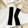 Cubiertas de Calcetín Tejidas para Primavera y Otoño, Calentadores de Piernas Bloque de Color, Cubiertas de Calcetín de Pantorrilla Versátiles de Moda, Calcetines Sueltos de Lana Cálidos