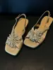 Sandalias de Piel de Oveja Genuina Estilo Hada Impresionantes con Fuegos Artificiales de Pedrería para Mujer Modelo Nuevo 2026 Cómodas Sandalias Romanas de Punta Abierta