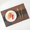 Tapete de mesa ocidental com combinação de cores em degradê de bambu japonês, Teslin isolado antiderrapante PVC, Tapete de prato para restaurante europeu, atacado