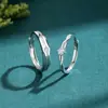 Explosiones Transfronterizas Plata de Ley S925 Dependencia Persistente Destino de Pareja para Hombres y Mujeres Diseño de Nicho Anillo Geométrico de Lujo Ligero