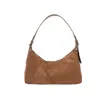 Bolso de un solo hombro de ante cruzado para mujer, bolso retro de ante esmerilado para debajo del brazo, bolso de gran capacidad para mujer para el día a día, bolso tote de alta gama