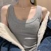 Camisola de verano para mujer con hombros anchos que cubre el pecho, antiexposición, nueva tela de rayón, corte entallado, adelgazante, combinable.