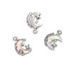 Colgante de aleación de cristal con diseño de mariposa, luna y amor para chica, hecho a mano, pulsera casera, accesorios decorativos