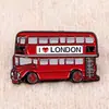 Broche de Autobús de Londres Insignia Metálica de Dibujos Animados Joyería Creativa con Letras Inglesas Medalla Broche para Ropa Accesorios Ingleses
