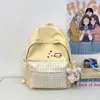 Mochila escolar para niñas, mochila azul para mujeres, estilo nicho ins, mochila de alto valor estético para niñas, bolso de hombro para estudiantes de primaria y secundaria