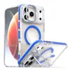 Adequado para Apple 17Promax Suporte de Lente Transparente Capa de Celular Iphone16 Tira Anticolisão Capa Protetora Magnética 15