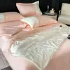 2026 Novo Modelo Laisai Seda de Gelo Patchwork Bordado Jacquard Tencel Lavado Colcha de Verão Colcha de Ar Condicionado Conjunto de Quatro Peças