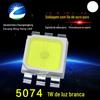 5074 Chip LED SMD Branco 1W Alta Potência 6000-6500K Iluminação Interna Chip LED Branco 5074