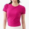 Ropa de Yoga de Primavera y Verano para Mujer, Ajuste Entallado, Camisetas Elásticas de Manga Corta Plisadas que Ciñen la Cintura, Tops de Fitness para Deportes al Aire Libre