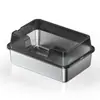 Bandeja para Arena de Gato de Acero Inoxidable Extra Grande Anti-Salpicaduras Abierta Valla Alta Profundizada Semi-Cerrada Inodoro para Gato Suministros para Mascotas