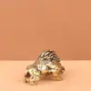 Estilo Vintage Cerdo Mitológico Negro Bajie Prototipo Jabalí Adorno de Latón Escultura de Cobre Mascota de Té Utensilios de Cobre Antiguos Coleccionable