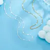 Exquisita Cadena para Clavícula Versátil Cadena Versátil Collar de Lentejuelas Brillantes Destello Diseño Simple de Nicho para Mujer Lujo Ligero Sensación de Alta Gama