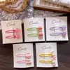Pinza Grande para Cabello Estilo Coreano, Juvenil, Color Caramelo, Fruta, Pinza Dulce de Guisante Pintada en Spray, Accesorio para el Cabello, Pinza para Flequillo Primavera y Verano
