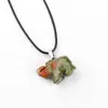Colgante de Cristal Tallado Transfronterizo, Piedra de Ágata Natural Finamente Tallada Ojo de Tigre Animal Elefante Vintage Artístico Collar Joyería