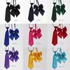Corbata de Color Sólido Lazo Conjunto de Corbata y Lazo para Niños Corbata Pequeña para Niños Fabricante Venta al por Mayor en Stock