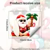 Pegatina Estática Xinuo JDT-A1164-TZ Viento y Olas Tropicales Hawaianas Papá Noel para Decoración de Vidrio de Dormitorio Balcón