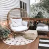 Mesa y Silla Pequeñas para Balcón Combinación Sofá Nido de Pájaro para Exteriores Asiento Sofá Jaula de Pájaros para Resort de Ocio Silla de Ratán para B&B Perezoso