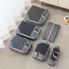 Set de cinco piezas de malla de bolsas de almacenamiento de viaje compresibles, organizador de equipaje, bolsa portátil para empacar ropa para viajes de negocios y viajes