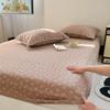 Touca de Cama de Fio de Camada Dupla de Algodão Puro Peça Única 2025 Novo Protetor de Colchão Cobertura de Cama de Algodão Integral para Solteiro Cobertura de Cama Suja All-inclusive para Uma Pessoa