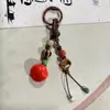 Llavero de Cerámica de Jingdezhen con Forma de Calabaza Estilo Étnico Colgante para Bolso de Tela Puesto del Mercado Nocturno Literario Joyería Pequeña al por Mayor en Stock