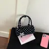 Bolso cruzado de un solo hombro de diseño único para mujer, bolso de mano simple y versátil estilo coreano, nuevo bolso de moda 2026 con lunares para el día a día