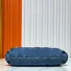 Bolso de Hombro Vintage de Mezclilla Azul con Cerradura y Cuero que Cambia de Color, Billetera Pequeña para Monedas Bolsa de Axila