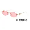 Gafas de Estilo Coreano sin Montura y Marco Pequeño para Mujer, Monturas Poligonales para Modificar la Forma del Rostro, Monturas de Moda para Usar en Viajes, Tendencia en Gafas de Sol