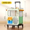 Bolsa Transportadora para Gatos, Mochila Portátil con Ruedas, Caja para Mascotas, Gran Capacidad, Mochila Portátil para Múltiples Gatos, Mochila de Viaje