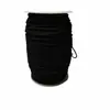 Cordón Elástico Redondo de Alta Elasticidad Venta al por Mayor de Puntos Cordón Elástico de Algodón Hilado con Núcleo de Látex Negro para Ropa