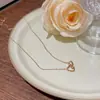 Joyería Transfronteriza Europea y Americana Moda y Exquisito Colgante Nicho Cadena Clavicular No Descolorante Oro de 18K Acero Titanio Accesorios de Collar para Mujer