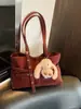 2025 Nuevo Bolso de Axila con Textura de Gamuza Otoño e Invierno Bolso de Hombro de Gamuza Escarchada Bolso Baguette Retro de Nicho