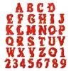 Tecido Adesivo Mil Vitórias Penas Vermelhas Letras Números Bordado Tecido Adesivo Cola Hot Melt Roupas Chapéus Acessórios Patch Decorativo Adesivo
