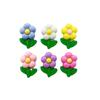 Serie creativa de flores de colores brillantes, accesorios de resina, bricolaje, crema de pegamento, funda para teléfono móvil, horquilla, cuerda, papelería, decoración